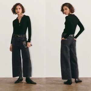 Everlane The Way High Gardener Cropped Jean Black Size 30